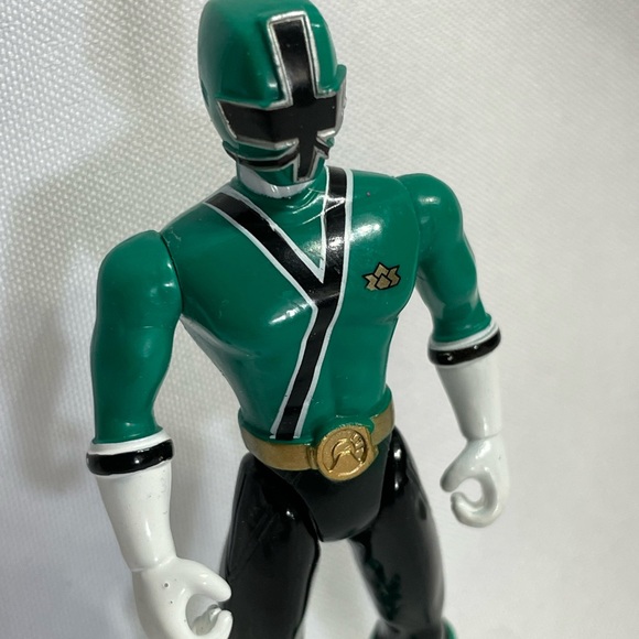 Bandai MMPR Power Rangers Samurai Green Ranger 4.25" Action Figure guc - Picture 5 of 5